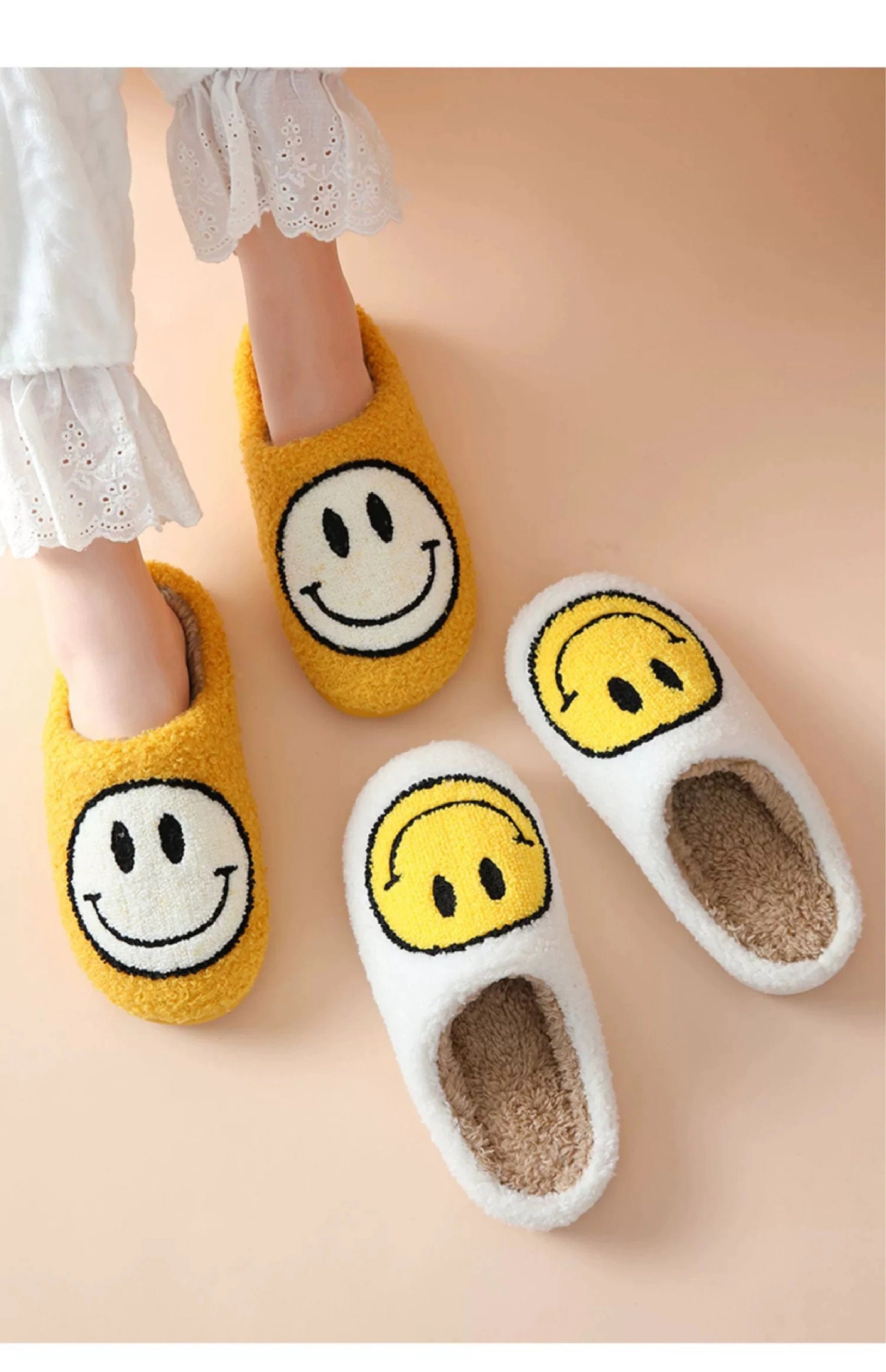 smiley face slippers amazon