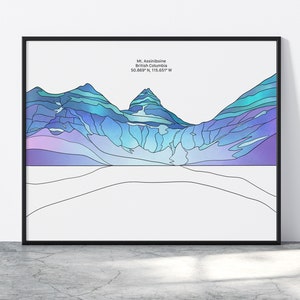 Mt Assiniboine printable art - Canadian Rockies digital download (to print at home or at a shop)