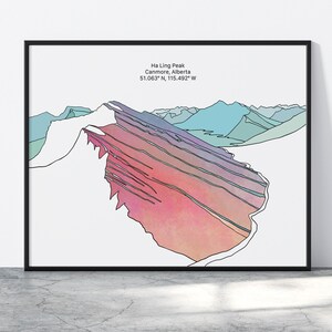 Ha Ling Peak, Canmore printable art - Canadian Rocky Mountains instant download to print from home or shop