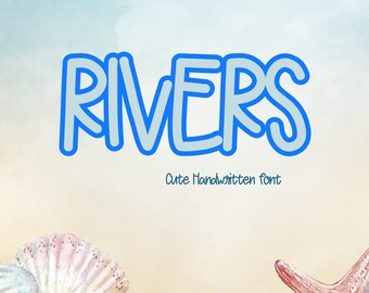 Rivers font,student font,Note taking,GoodNotes font,Study notes,Digital planner font,Notebook font,Font download.