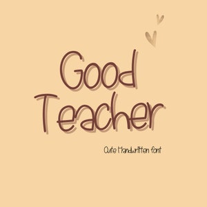 Good Teacher font,Handwritten font, Study font, Simple font, Neat handwriting font, Multilingual, Goodnotes font, Digital note, Cute font