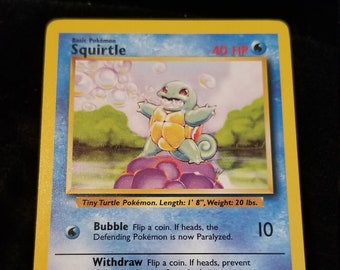 1999 Squirtle Pokemon Card 63/102