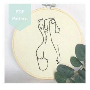 Abstract Female Figure - Embroidery PDF Pattern