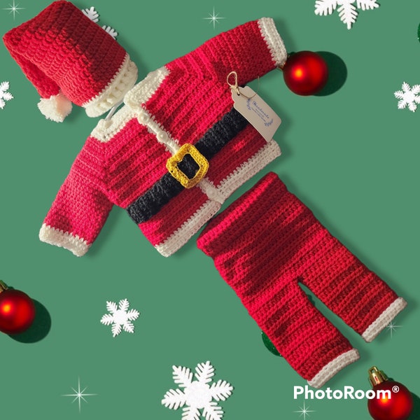 Baby Boy Santa Crochet Suit Etsy