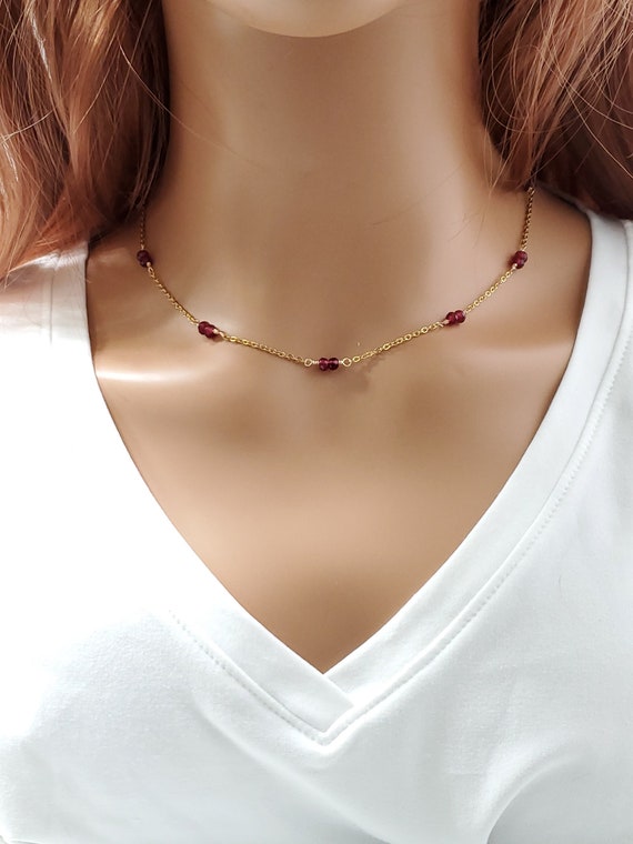 Garnet choker on sale