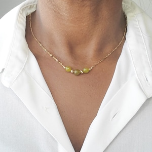 Green jade gemstone necklace, jade gemstone necklace, gold filled gemstone necklace, sterling silver gemstone necklace,