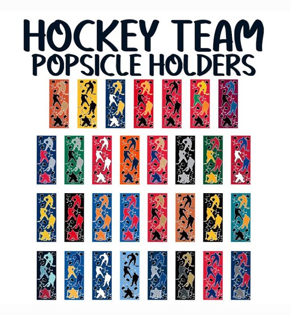 Hockey Themed Popsicle Holders | Personalized Popsicle Holders | Hockey Fan Gift | Hockey Team Gift | Popsicle Sleeve | Freezie Pop Holder