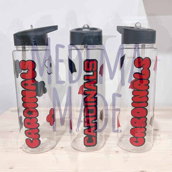 Meridian School District - Stillman Valley Cardinals Clear Water Bottle - 24 Ounces - Cardinal Spirit Wear - School Supplies - PTO Sales