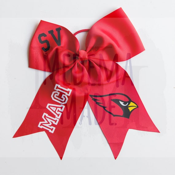 Stillman Valley Cardinals Personalized Red Cheer Bow
