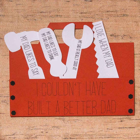 Father's Day Craft Father's Day Gift All About Dad Gift Ready to Make Craft  Kids Paper Craft Father's Day Card Tool Box Craft -  Canada