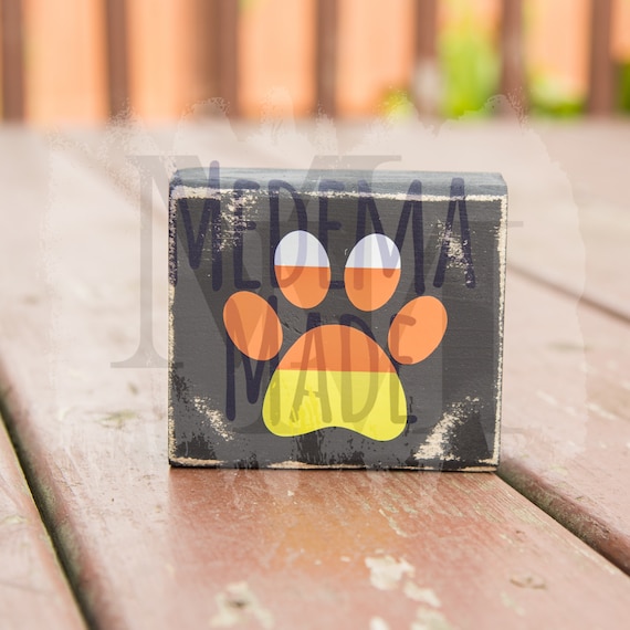 Wooden Candy Corn Halloween Decoration | Dog Lover Decor | Dog Tiered Tray | Halloween Tiered Tray | Fall Decor | Farmhouse Fall | Dog Decor