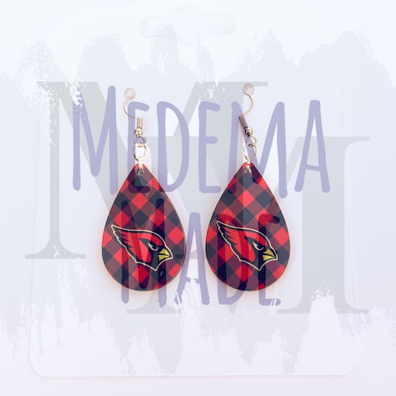 Stillman Valley Cardinals Plaid Earrings | Meridian School District Spirit Wear | Cardinals Spirit Wear