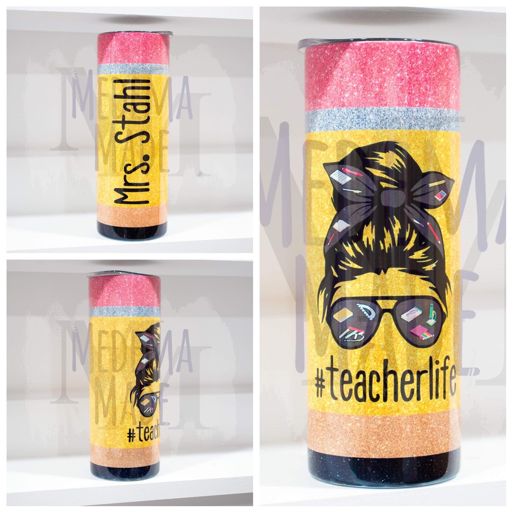 Pencil Best Teacher Ever Water Tumbler – Squishy Cheeks