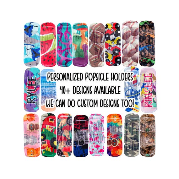 Personalized Popsicle Holder | Freezie Holder | Ice Pop Holder | Popsicle Sleeve | Custom Kid Gift | End of School Year Gift | Pool Party