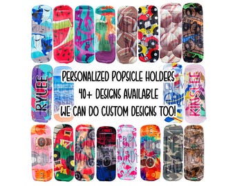 Ice Pop Holder| Ice Pop Sleeve | Personalized Ice Pop Holder | Freeze Pop Holder | Custom Party Favor | Christmas Stocking Stuffer