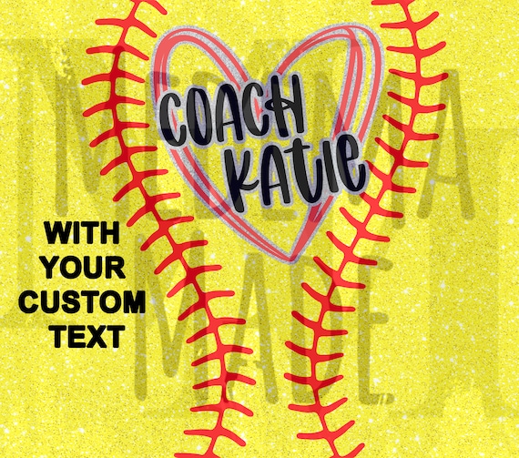 Personalized Softball 20 oz Skinny Tumbler Wrap | Glitter Softball Tumbler Wrap Download | Softball Coach Tumbler | Softball Mom Tumbler