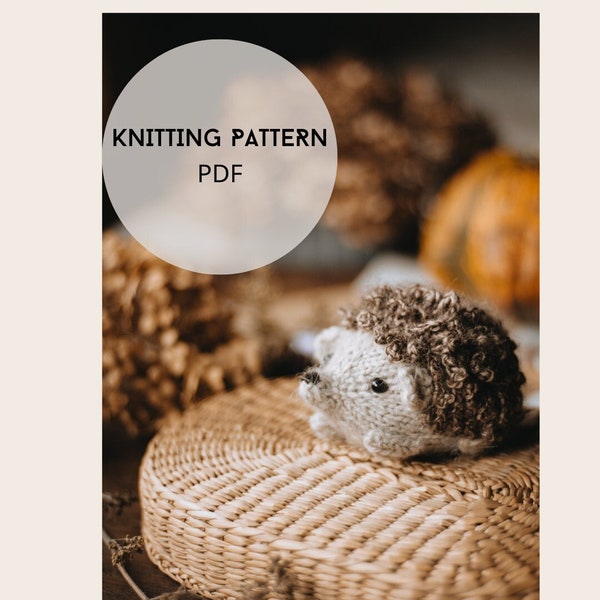 Hedgehog knitting PATTERN pdf ENG/UKR