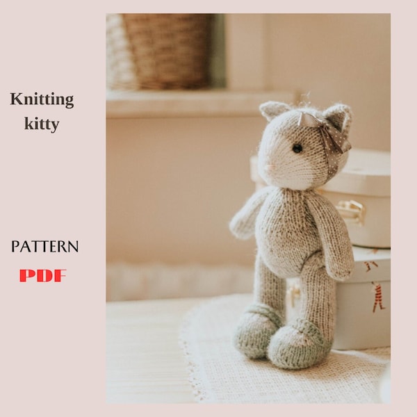 PDF Kitten knitting pattern kitty knitting tutoria lclothing description ENG/UK