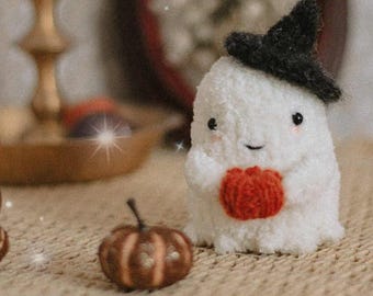 Halloween Ghost Knitting Pattern pdf ENG/UKR