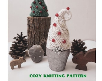 Knit Christmas Tree KNITTING PATTERN / Cristmas Knitting Pattern / Winter Knitting Pattern / Knit Cristmas/ pdf in en and ru