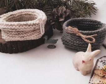 PATRÓN DE TEJIDO PDF - Patrón de cesta de tejer Easy Pattern (inglés)