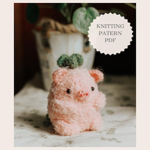 PIG knitted pattern Knitted animal toys pdf ENG/UKR