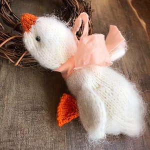 Cute duck knitting pattern + scarf pattern Amigurumi goose PDF English and Russian