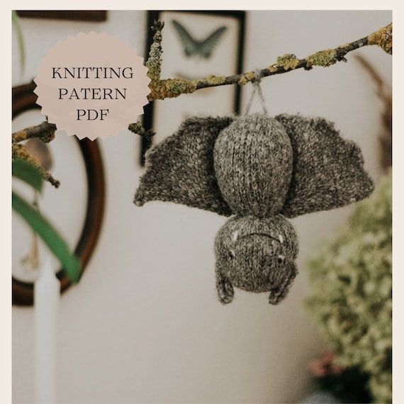 Knitted Bat pattern PDF ENG/UKR Helloween toys