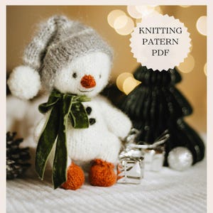 Knitting pattern snowman pdf ENG\UKR\DEU