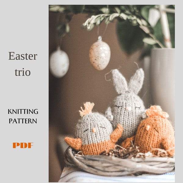 Easter eggs knitting pattern Easter toy pattern PDF ENG/UKR
