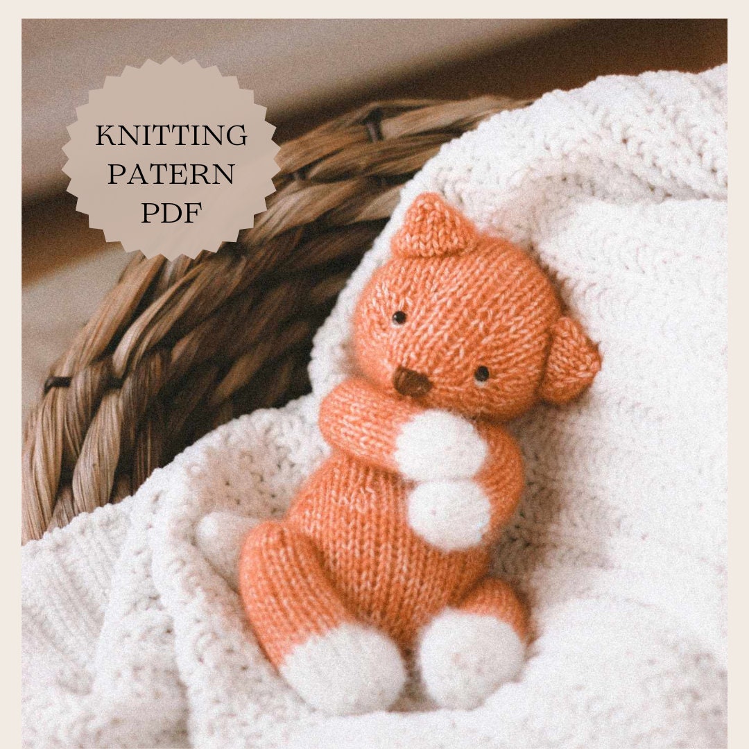 Fox Knitted Pattern PDF Eng/ukr Cute Toy Knitting Fox - Etsy