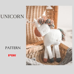 PDF Unicorn Toy Knitting Pattern