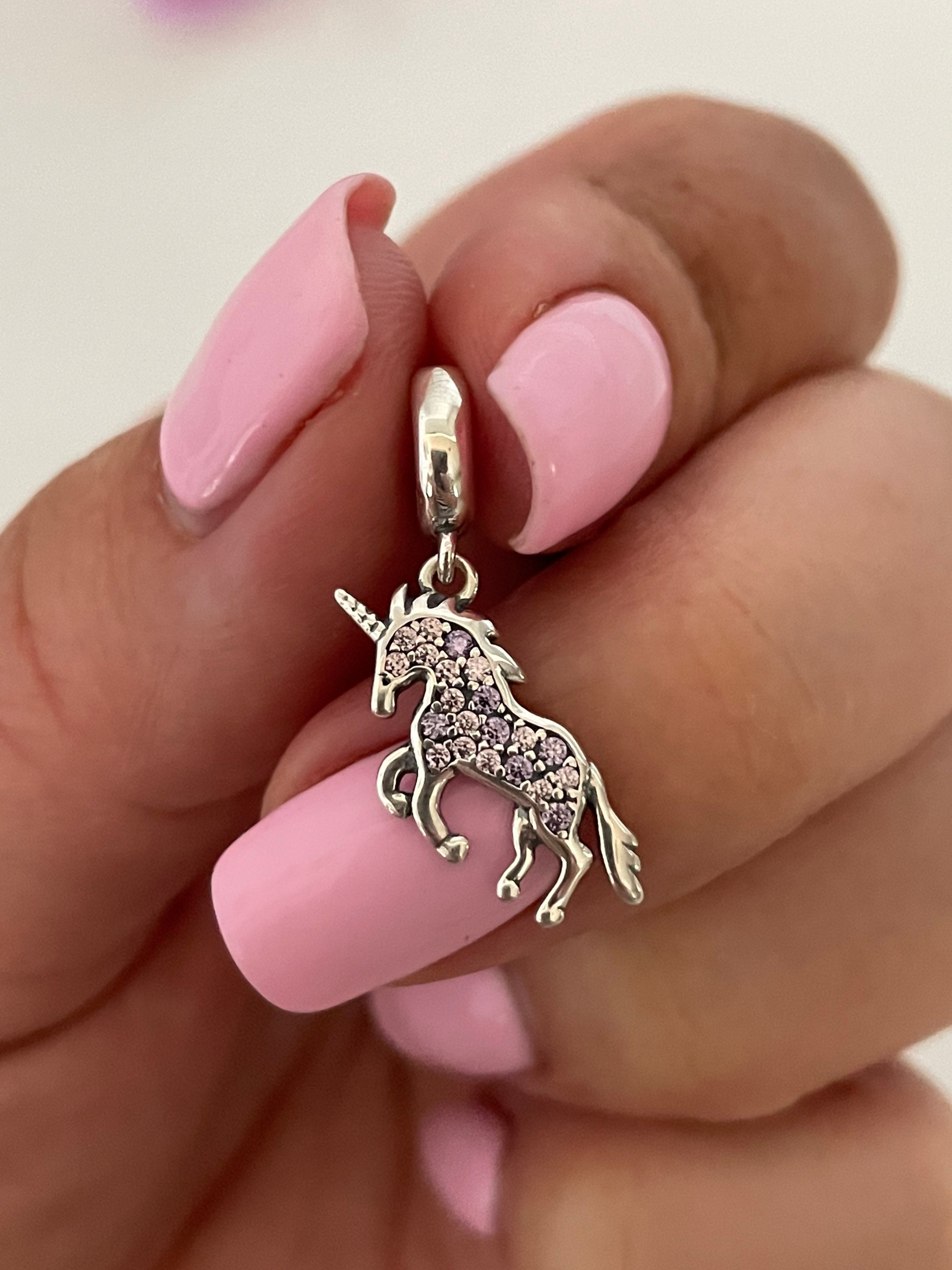 925 Sterling Silver Fantasy Pastel Enamel Unicorn Bracelet Jewelry Set For  Girls