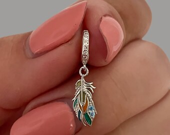 Sterling Silver 925 Feather Charm. Will 