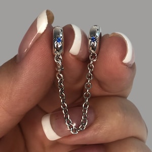 Sterling Silver 925 Safety Chain For Bracelet