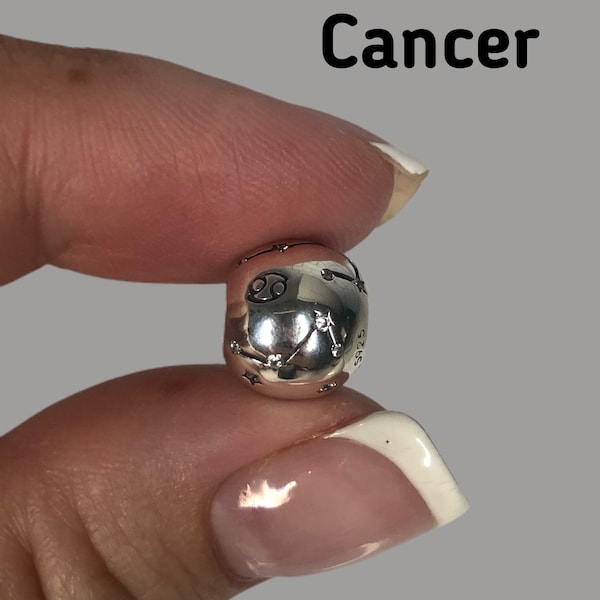 Sterling Silver 925 Cancer Charm for a bracelet