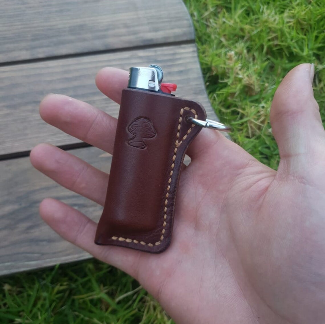 Handmade Leather Lighter Pouch Lighter Sleeve Hand Stitched Etsy