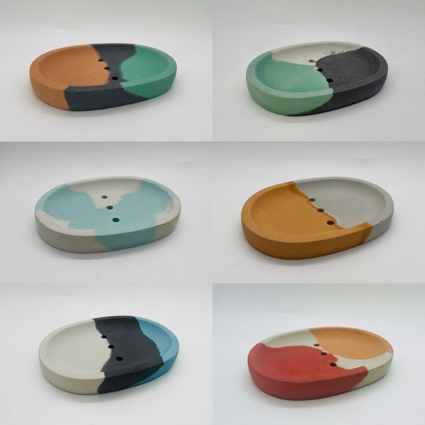 Soap Dish - Concrete Soap Dish - Draining Soap Holder - Bathroom Accessories - Modern Décor - Cement - Soap Tray - Minimalist - Soap Display