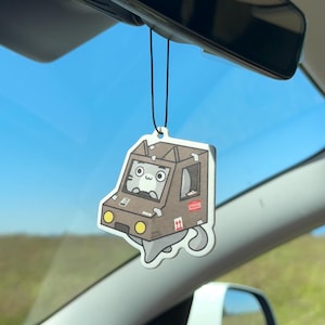 Silly Brown Box Car Cat Air Freshener, Coffee Scent, Cute  Kitty Closet Freshener, Kawaii Car Accessory, Cat Lover Gift, Cat Scruff