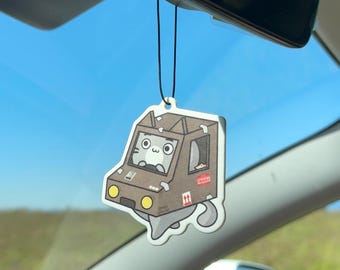Silly Brown Box Car Cat Air Freshener, Coffee Scent, Cute  Kitty Closet Freshener, Kawaii Car Accessory, Cat Lover Gift, Cat Scruff