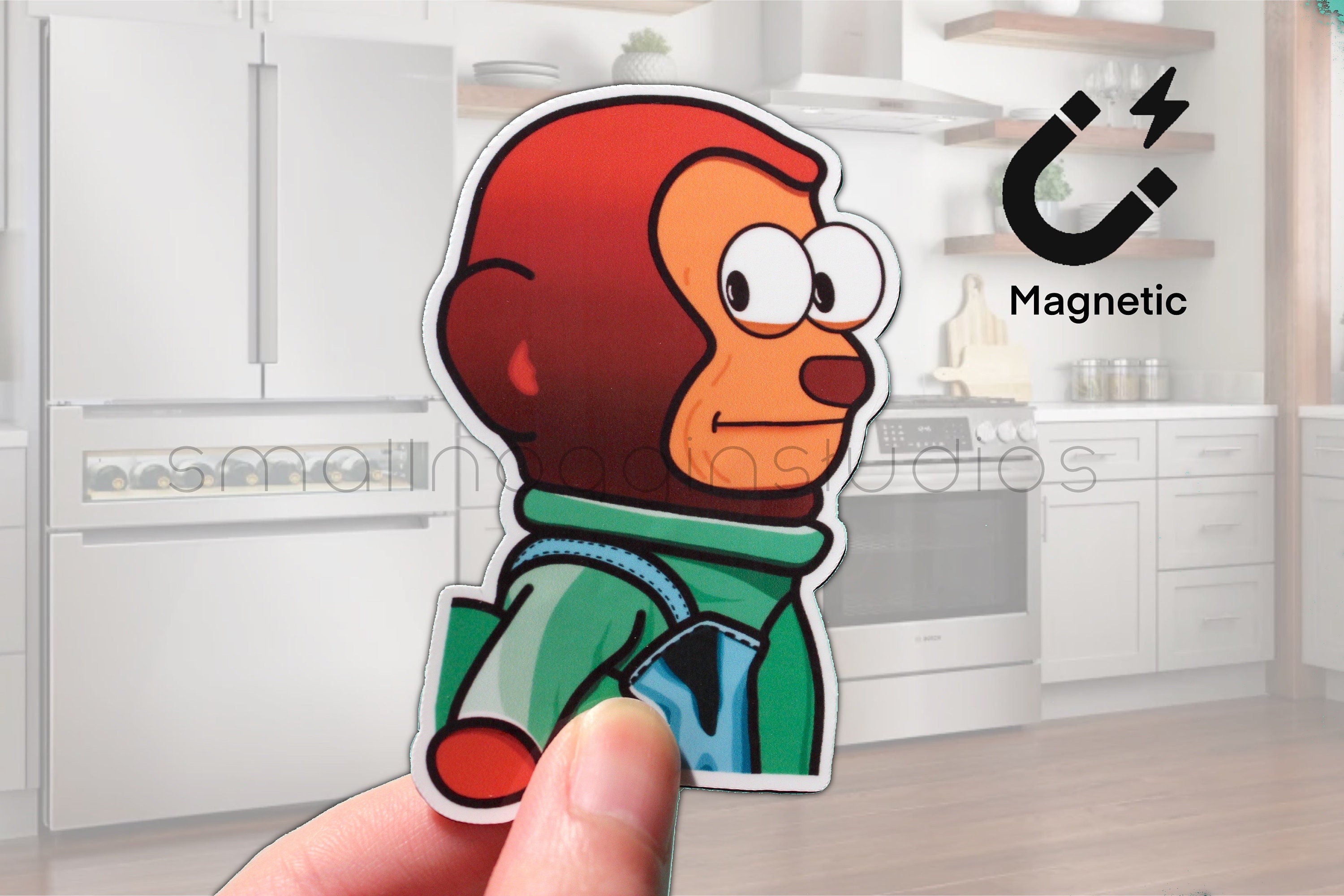 Awkward Monkey Meme side Eye Monkey Fridge Magnet Kitchen -  Israel