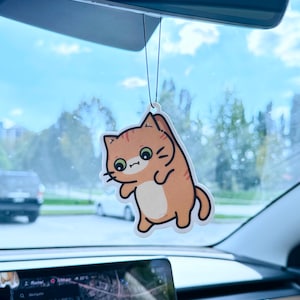 Orange getigerte / Ingwer Katze Lufterfrischer, Orange Duft, süßes Kitty Lufterfrischer, Schrankerfrischer, Kawaii Auto Zubehör,