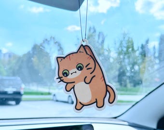Orange getigerte / Ingwer Katze Lufterfrischer, Orange Duft, süßes Kitty Lufterfrischer, Schrankerfrischer, Kawaii Auto Zubehör,