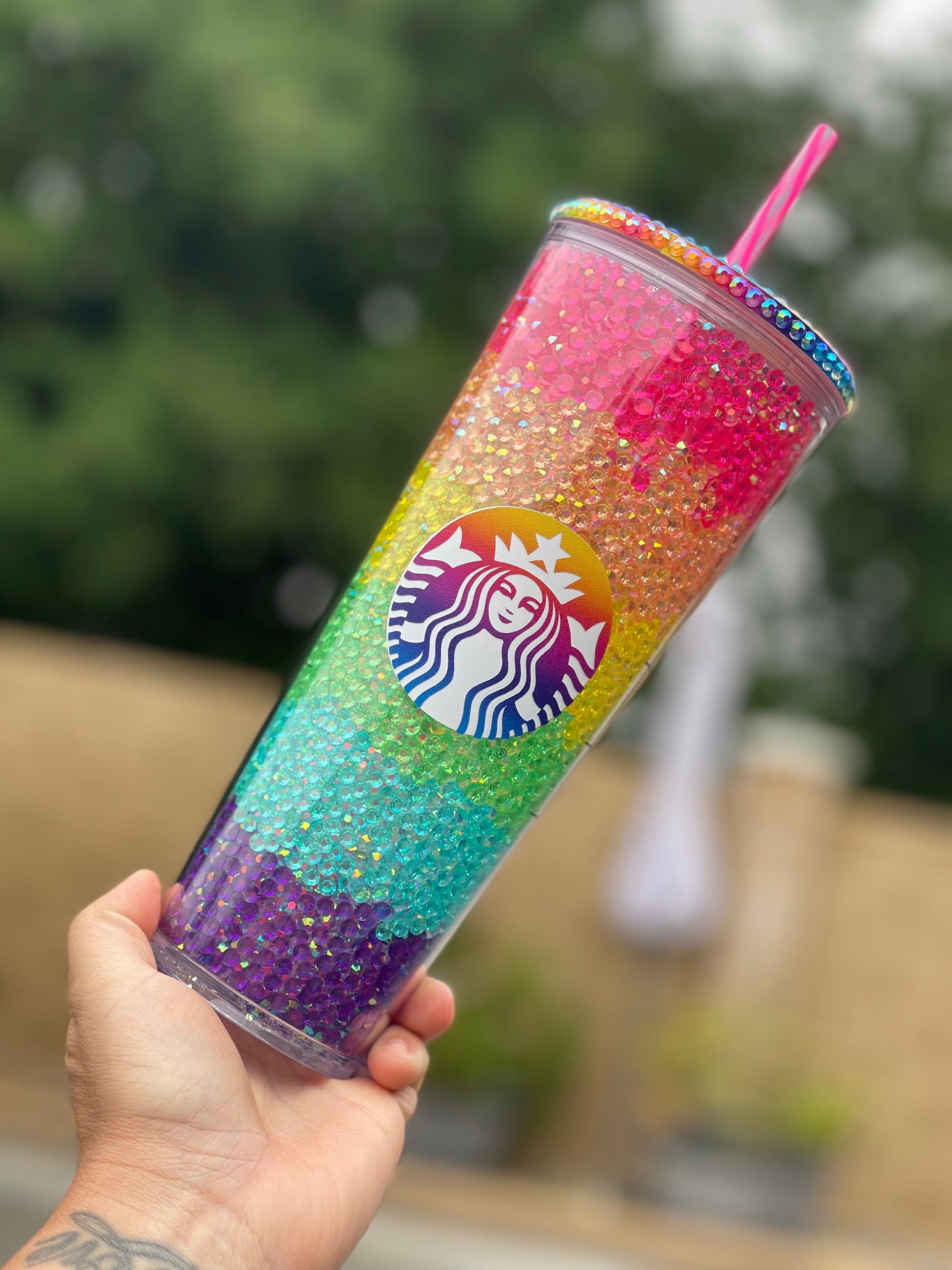 Starbucks Personalized Faux Glitter Tumbler Cup, Purple Tumbler Cup, Tumbler  with Lid Straw, Starbucks Gift, Faux Glitter Tumbler Cup, Mugs and Cups