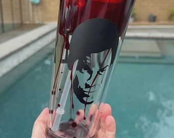 Blood Drip Snowglobe Tumbler, Glitter 24 Ounce Tumbler