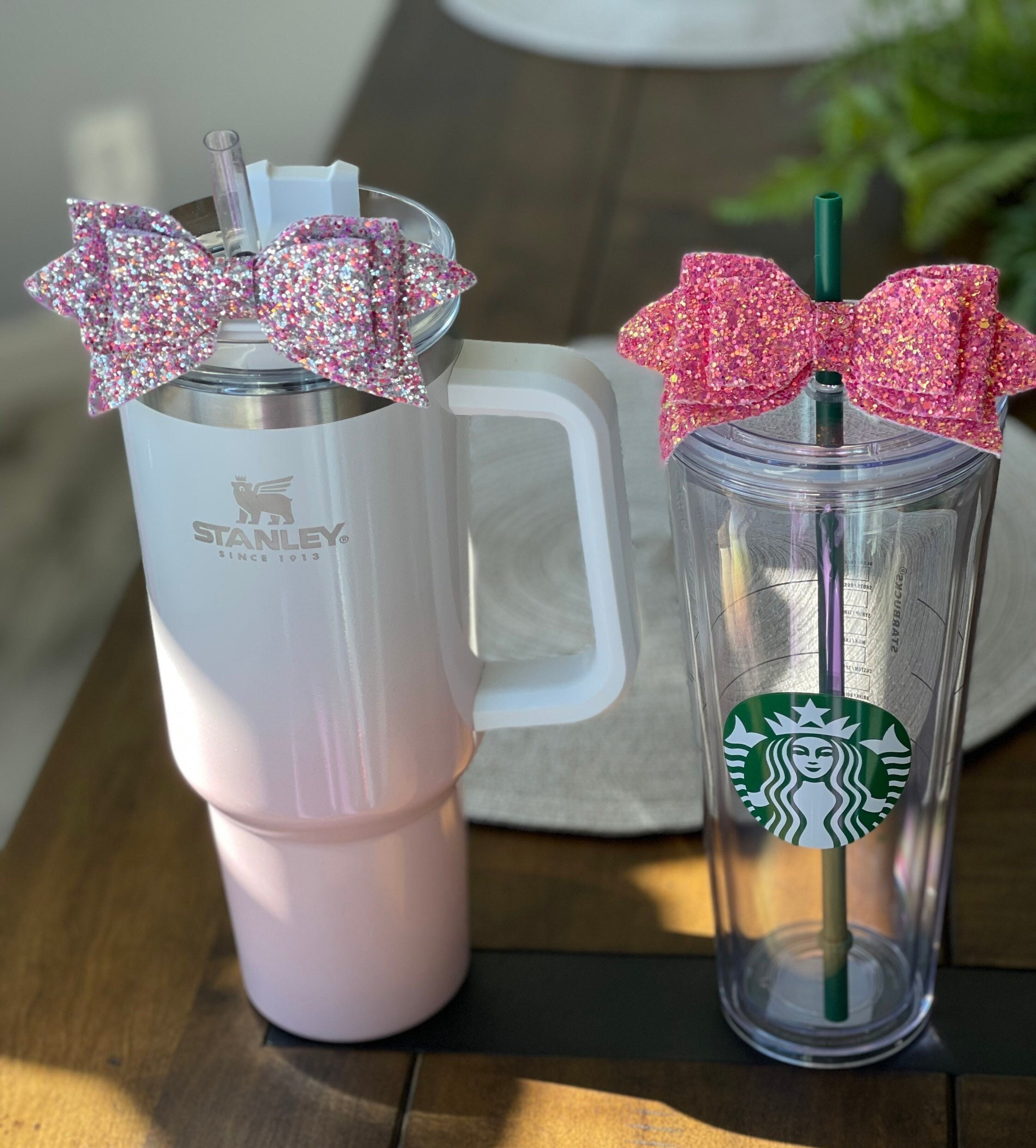 Bow Straw Toppers for Tumbler, Stanley Tumbler Accessories, Starbucks  Tumbler Accessories 