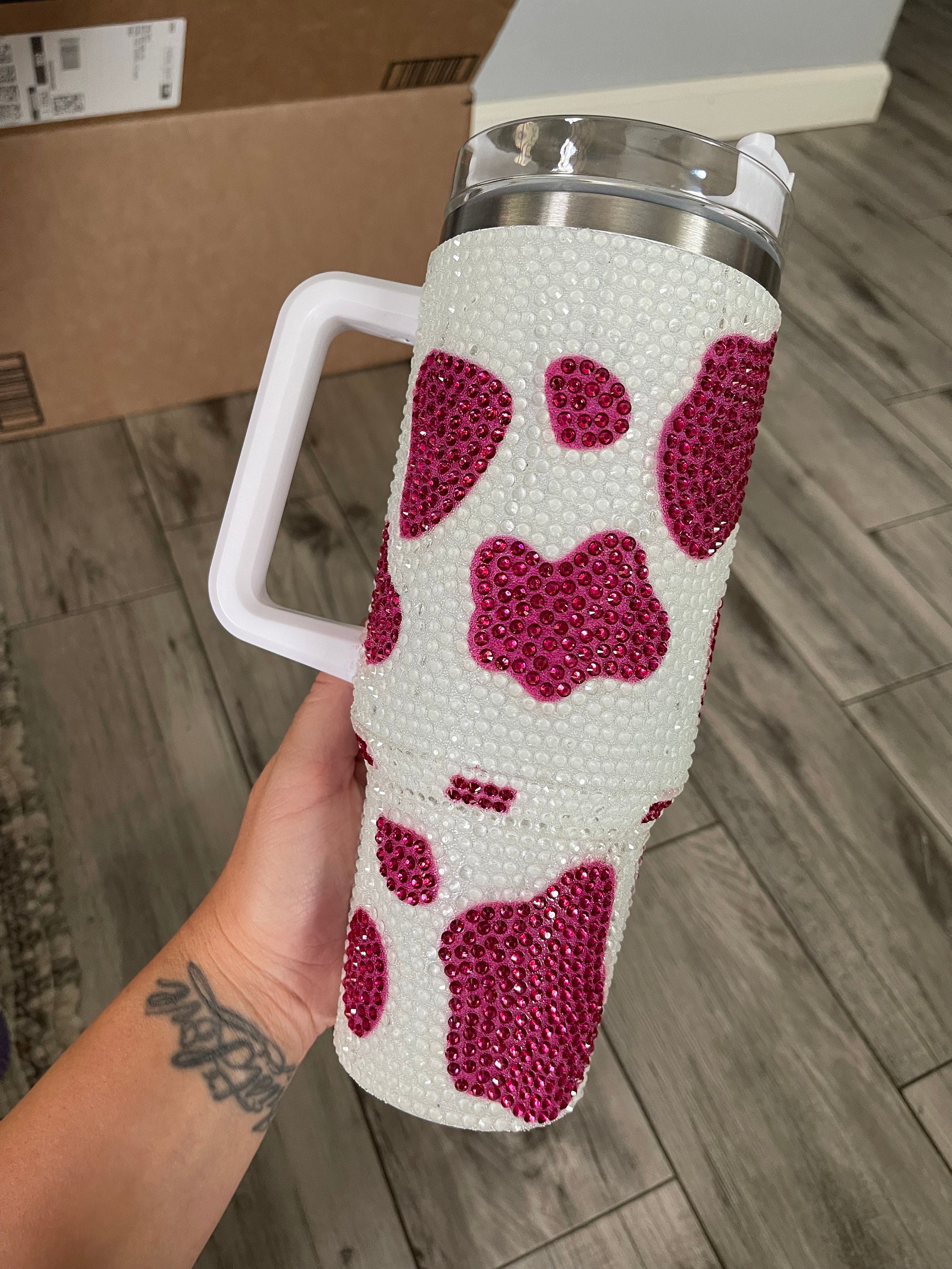40oz Tumbler with Handle and Straw Cow Leopard Cup lid Insulated Leopard  Tumbler With Lid and Straws,Stainless Steel Coffee Tumbler with  Handle,Double Vacuum Leak Proof Coffee Travel Mug Water Bottle For Home