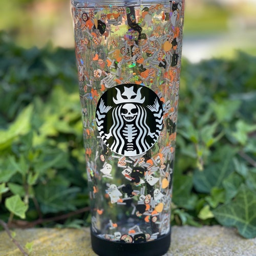 Starbucks Halloween Tumbler Snow Globe Tumbler Halloween Etsy
