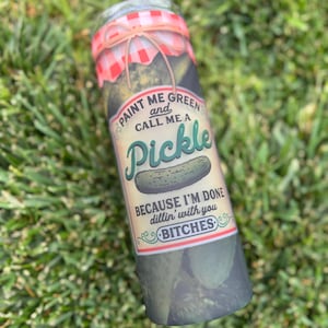 Paint Me Green And Call Me A Pickle 20 Ounce Glass Tumbler