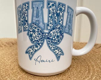 Mama Coquette - Blue Mug 12 oz. Birthday Mother's Day